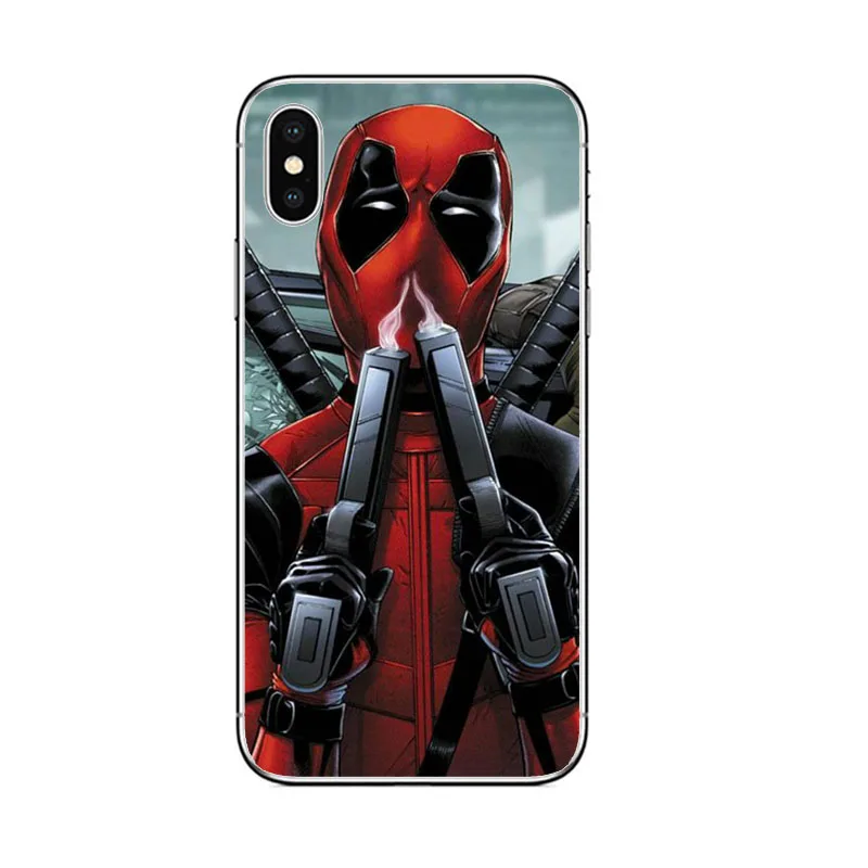 Spideman Дедпул от Marvel чехлы для телефонов Джокер Единорог силиконовый чехол Apple iPhone 8