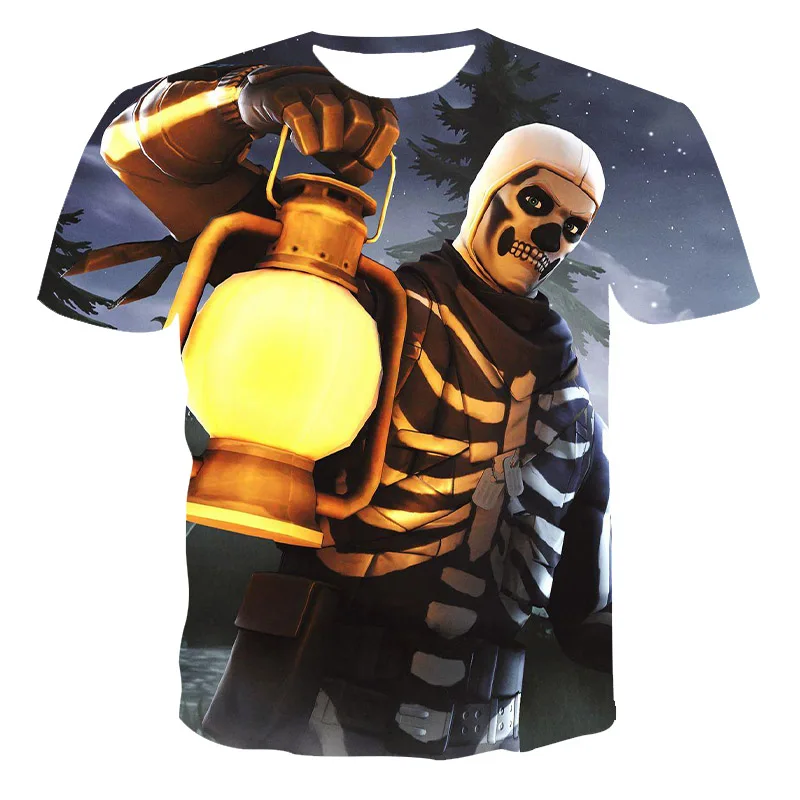 

Men's short-sleeved loose T-shirt, holiday pumpkin 3D printing round neck pullover and men's casual streetwear fashion T-shirt X