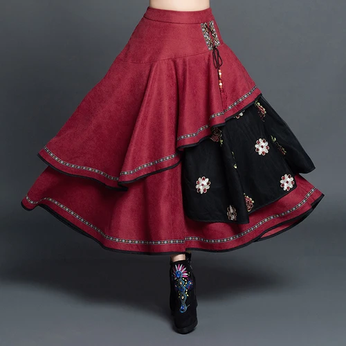 Женская фатиновая юбка до щиколотки асимметричная макси с высокой талией и