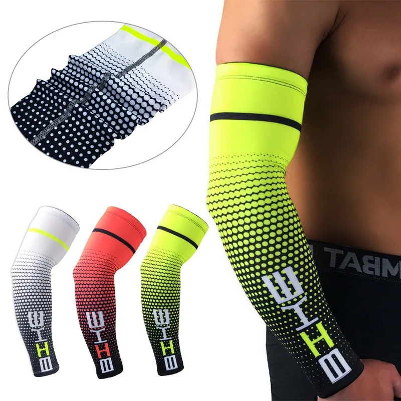 Unisex Summer Cooling Arm Sleeves Cycling Running UV Sun Protection Cuff Cover Outdoor Men Fishing Arm Warmer Sleeve for Driving