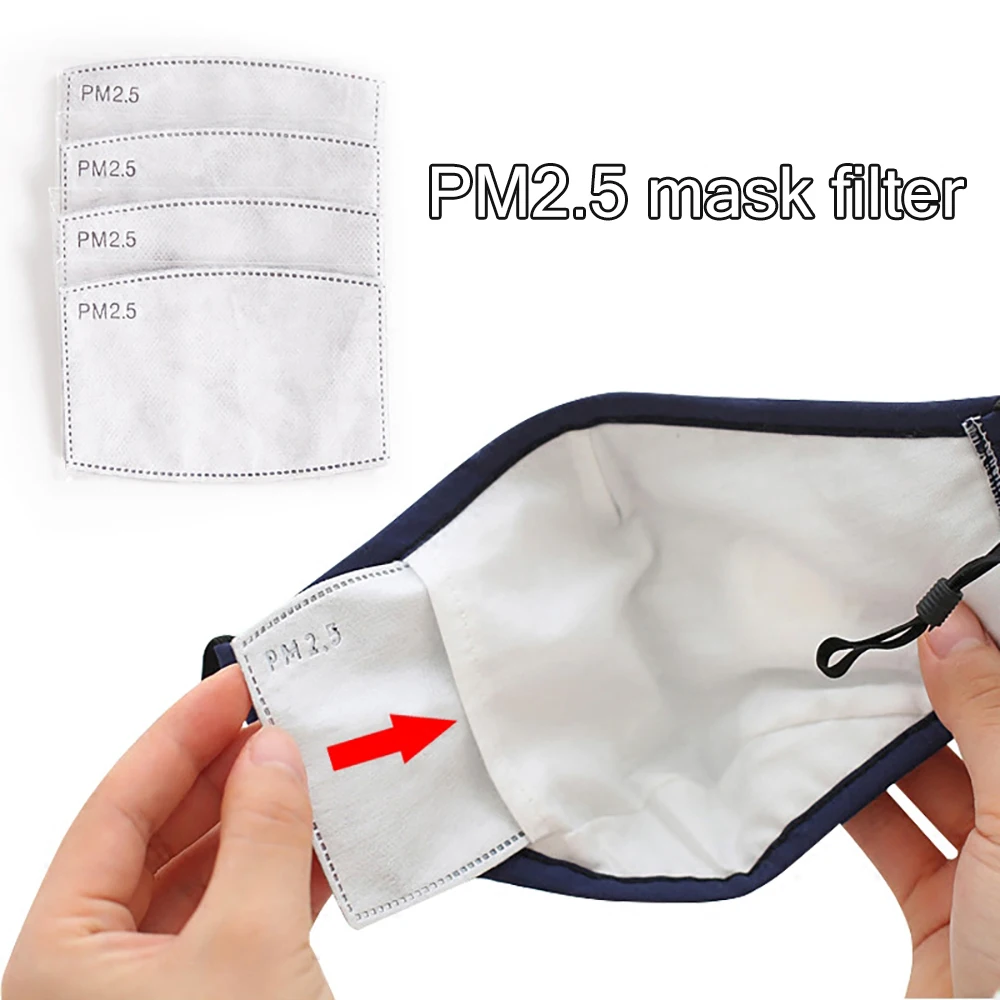 PM 2.5 Face Mask Filter Dust Anti Haze 5 Ply 95 Activated Carbon Adults Mouth Masks Protection Respirator FPP2 25 50 Pcs | Красота и