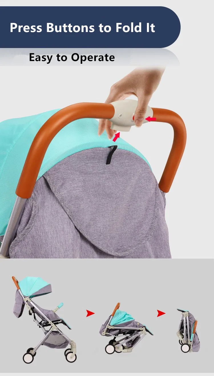 Складная детская коляска для путешествий, Роскошная прогулочная коляска Carrinho de Bebe, Ультралегкая прогулочная коляска с высоким пейзажем, амортизация, дизайн