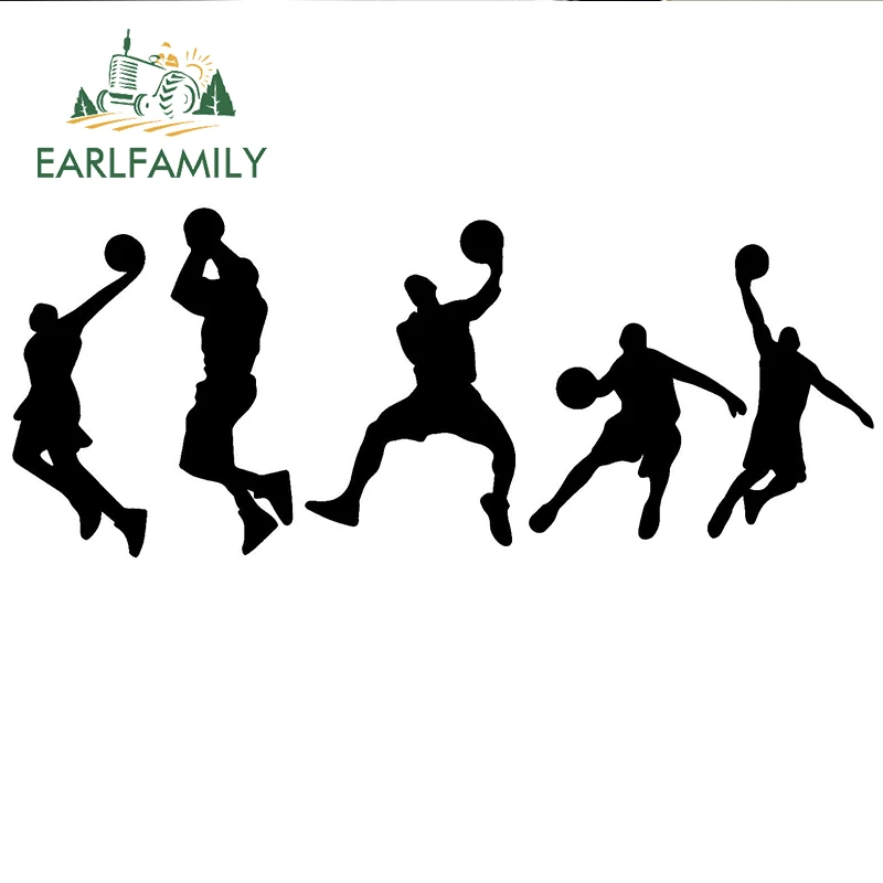 EARLFAMILY 2 шт. наклейки на автомобиль когда захватывающая игра баскетбола красивые
