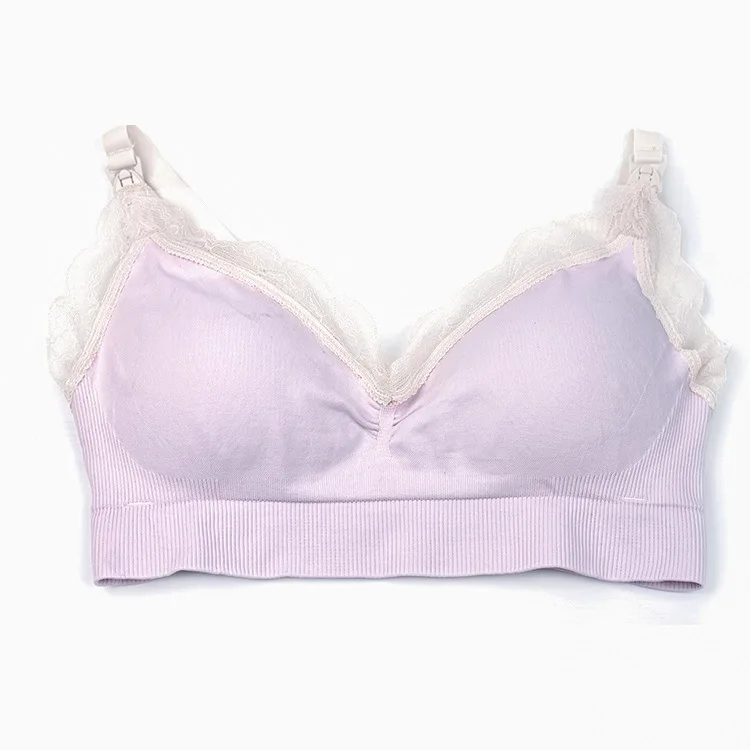 plus lace purple Auri Маффи средства ухода за кожей для будущих мам бюстгальтеры для кормящих беременные женщины нижнее белье бюстгальтер для занятия спортом, yoga нижнее белье бюстгальтер для беременных Большие размеры - Цвет: plus lace purple