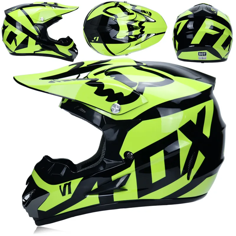 Гоночный Кроссовый мотоциклетный шлем DOT Casque Moto Capacete Moto Casco бездорожье полное лицо винтажный Кроссовый шлем для женщин 3 подарка