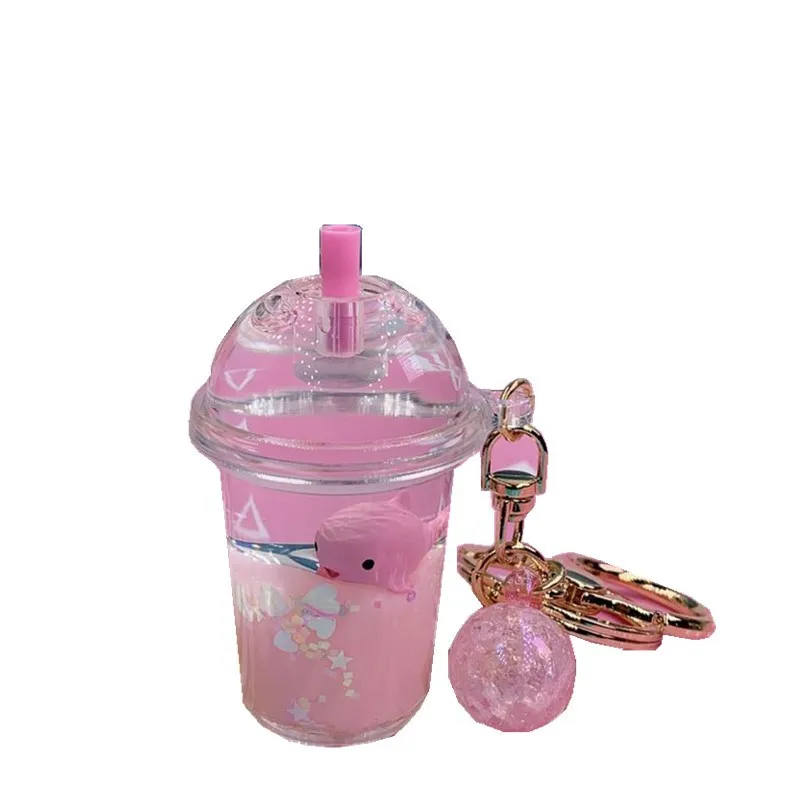 Уникальные парные акриловые брелки с блестками в виде животных зыбучий песок