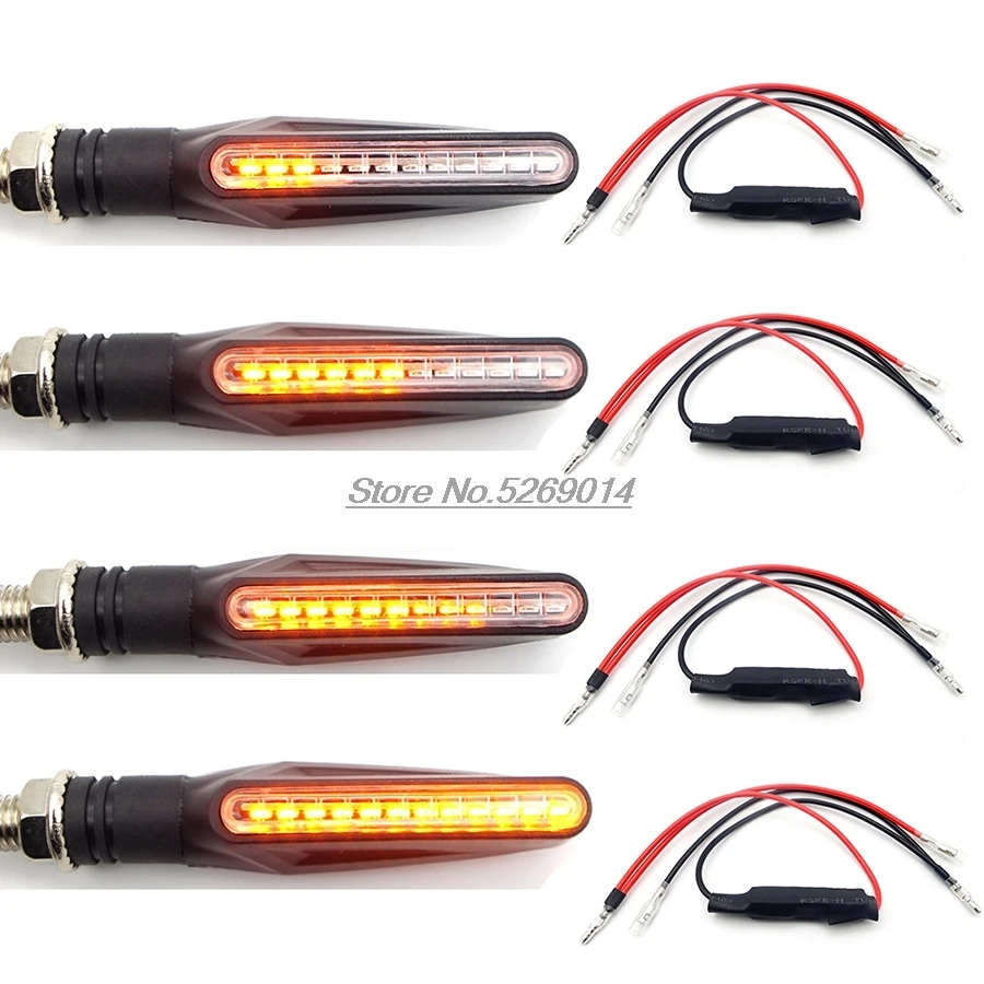 4pcs with 4pcs relay Светодиодный поворотный сигнал мотоцикла, струящийся чехол для KTM TTR YZF R125 YAMAHA RAPTOR 660 YAMAHA TW 200 SUZUKI GSR 600 аксессуары SV 650 - Цвет: 4pcs with 4pcs relay