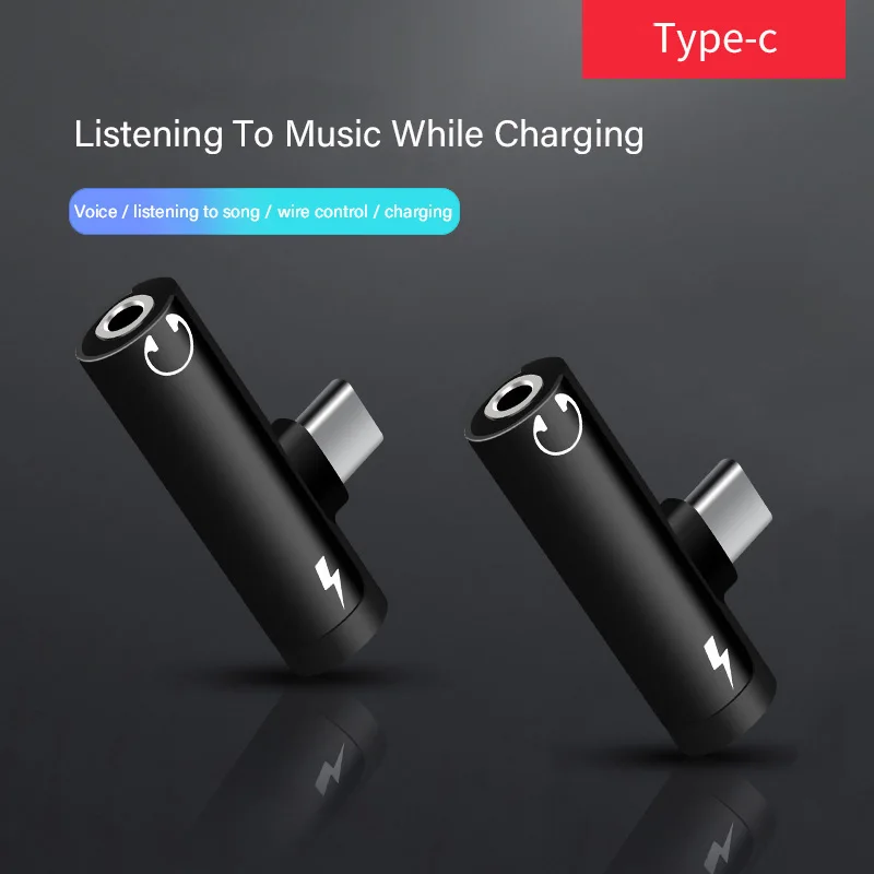 Переходник 2 в 1 usb-c/3 5 мм для наушников телефонов Xiaomi 6 Huawei Samsung USB C | Мобильные