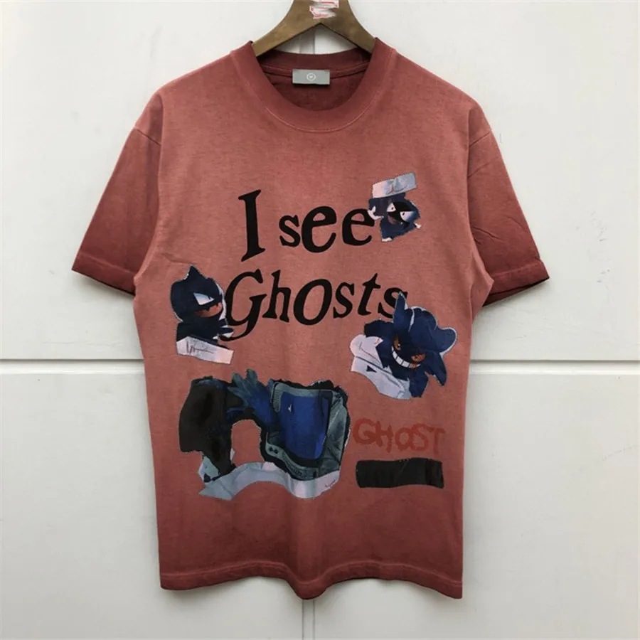 Футболка Kanye West Lucky Me KIDS SEE Ghost для женщин и мужчин высокое качество бейдж в стиле