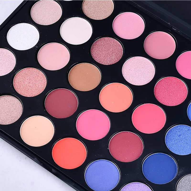 Палитра теней для век 35 цветов шелковистая пудра макияж матовые тени долговечный