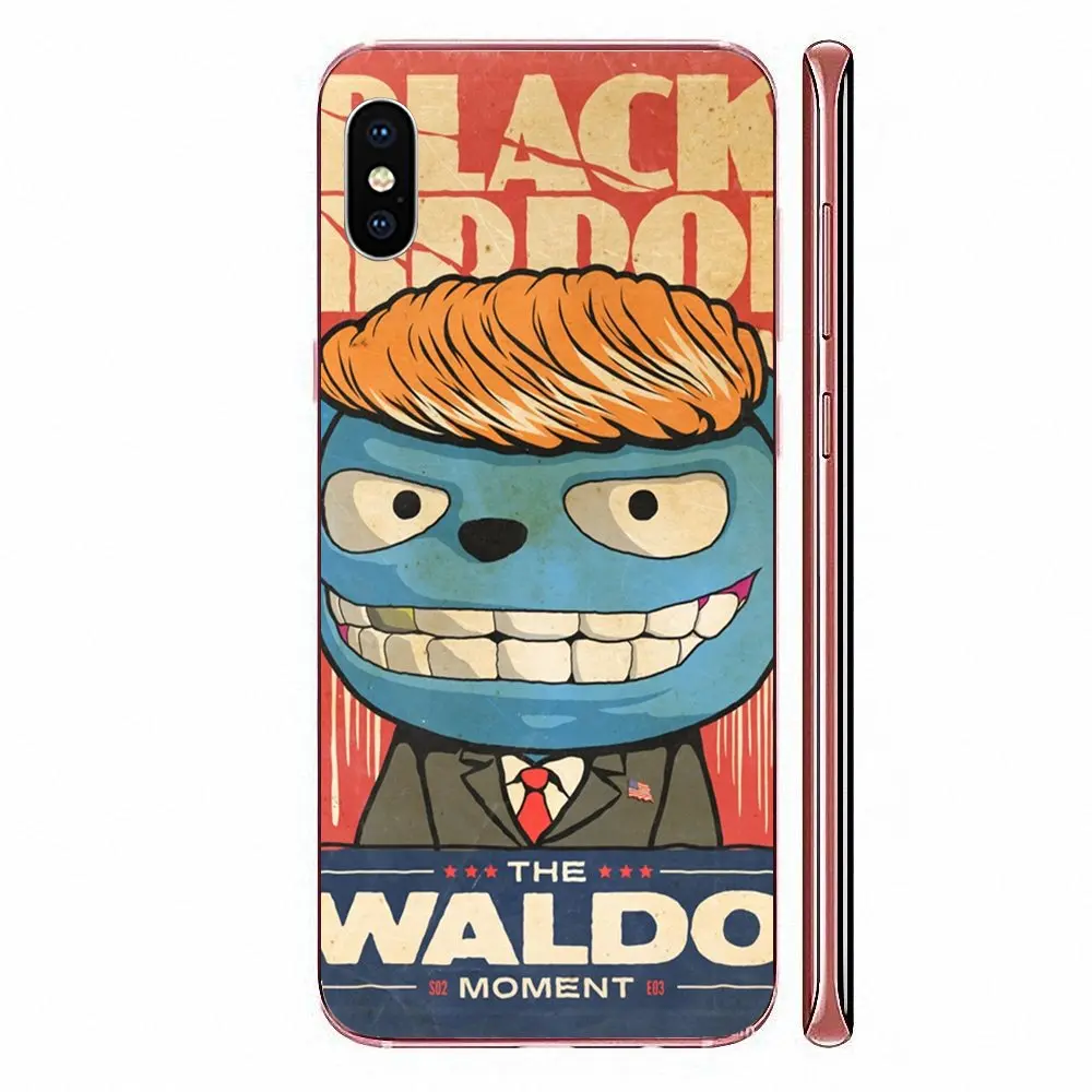 Черное зеркало Waldo Moment для Samsung Galaxy A10 A20 A20E A3 A40 A5 A50 A7 J1 J3 J4 J5 J6 J7 2016 2017 2018 мягкая