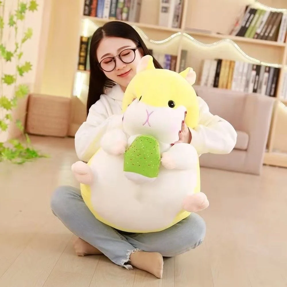 

Kawaii Pillow Hamster Plush Toys Stuffed Animals Doll Baby Kids Children Boys Girls Adults Cute Birthday Gift Home Room Decor