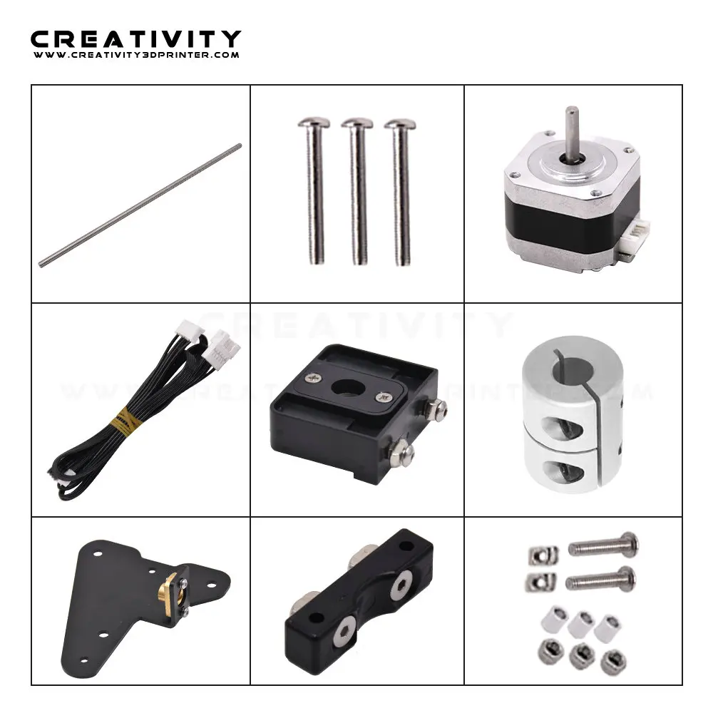 Ender3 комплекты для модернизации свинцового винта с двойной осью Z и соплом MK8 0 4 мм