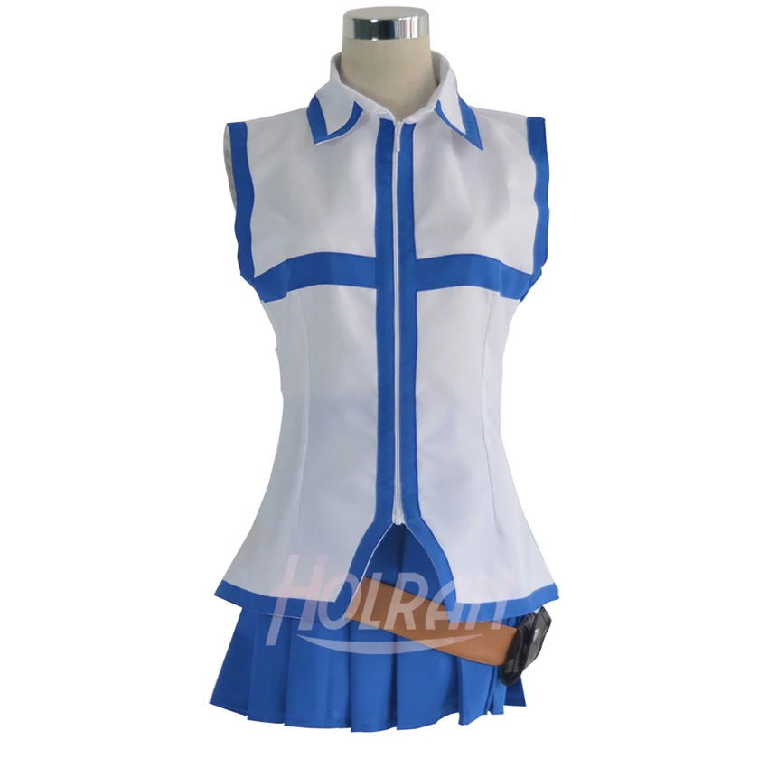 

Burning Anime FAIRY TAIL anime Lucy Heartfilia cosplay costume dress bow shirt Summer dresses Halloween show school uniform