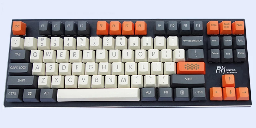 NPKC Винтажный стиль Duke Orange OEM толстые PBT брелки ANSI ISO темно-серый бежевый оранжевый для Cherry MX переключатели механическая клавиатура