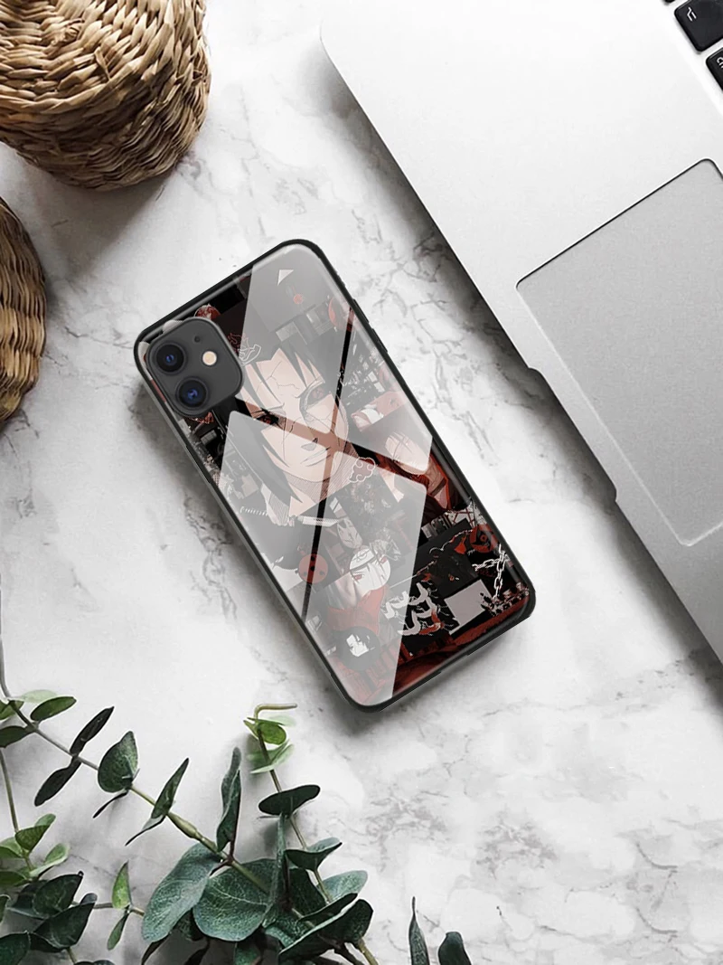 Naruto Uchiha Itachi for iPhone SE 6 6s 7 8 plus x xr xs 11 12Pro max 12 mini tempered glass phone cases cover soft silicone | Мобильные