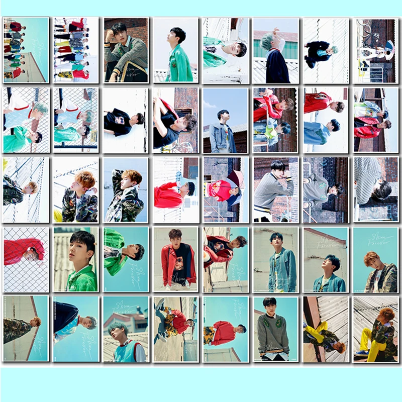 Kpop MONSTA X первый альбом &ltSHINE FOREVER&gt Polaroid Photo Lomo Card подарки для фанатов металлическая