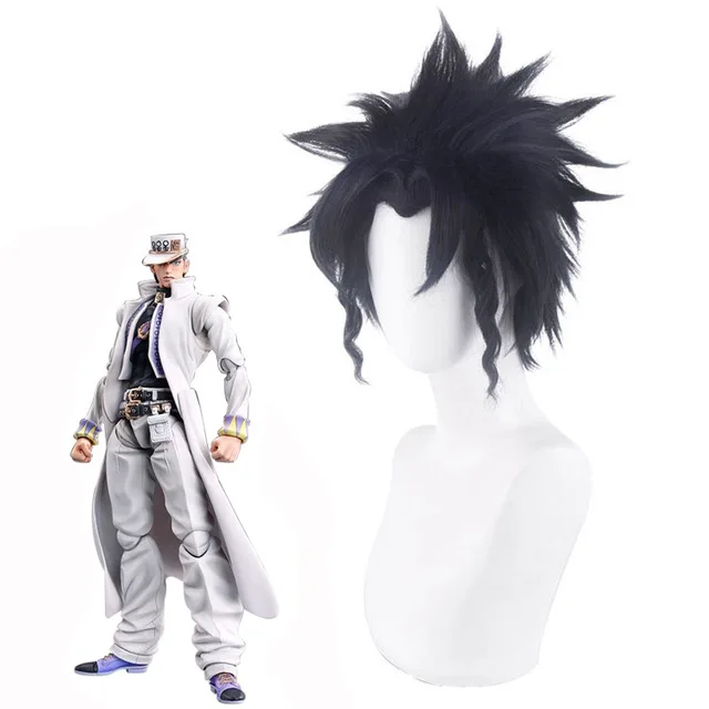 

Anime JOJO JoJo's Bizarre Adventure Diamond is Unbreakable Kujo Jotaro Cosplay Costume women men Halloween wig and shoes Dress