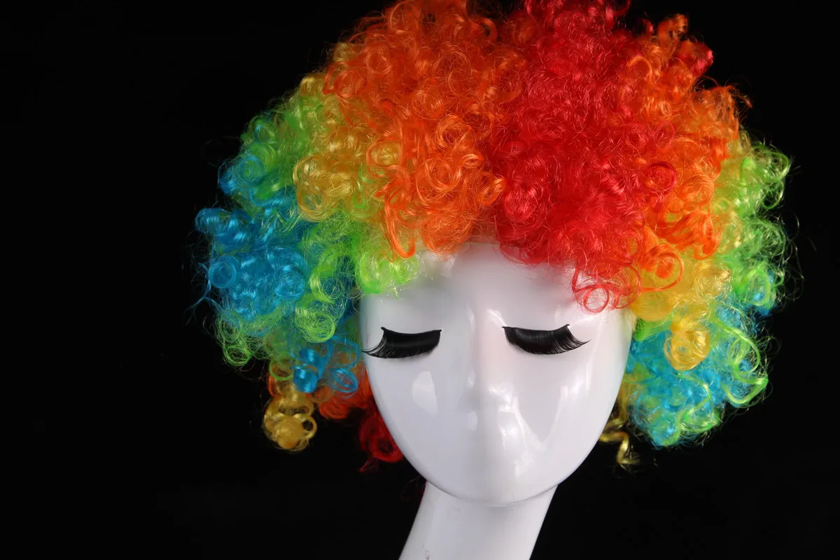 Хэллоуин cos пушистый Цветной вентиляторы для волос взрослых Cos многоцветный