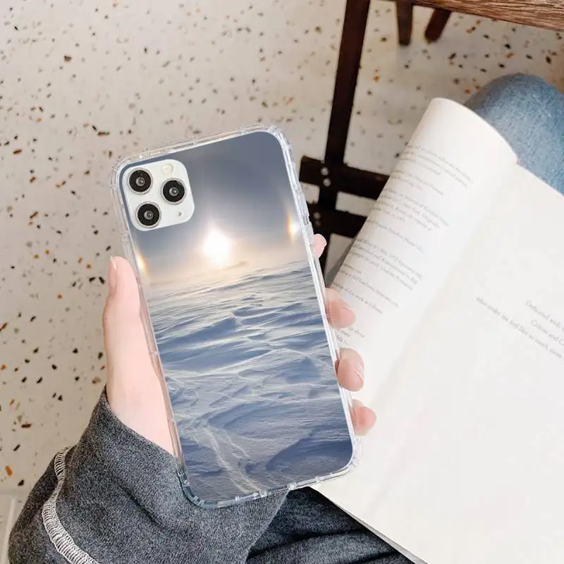 

Snow scenery trail Phone Case Transparent for iPhone 11 12 mini pro XS MAX 8 7 6 6S Plus X 5S SE 2020 XR