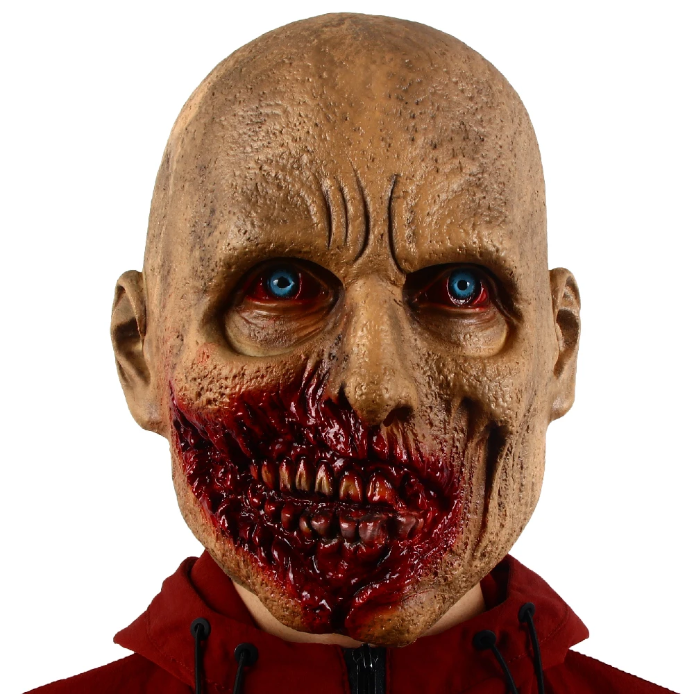

Scary Lifelike Halloween Zombie Mask Horror Fancy Dress Party Headgear Haunted House Cosplay Props