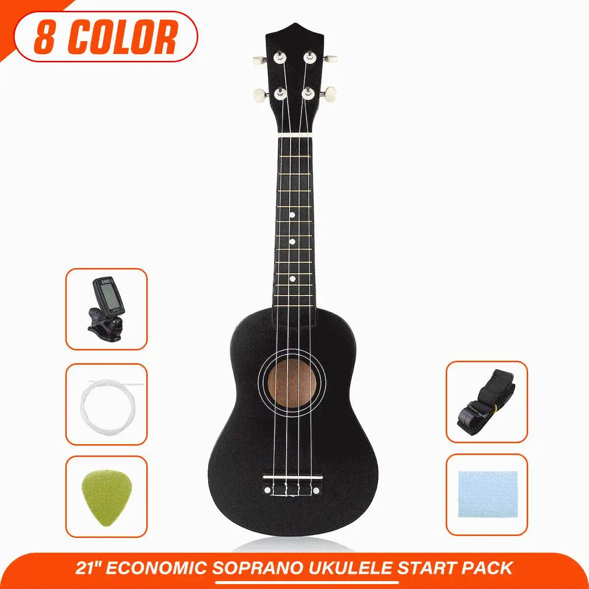 

Ukulele 21 inch Ukulele Soprano 4 Strings Hawaiian Guitar Basswood Guitar Uke Kids Gift Musical Instruments for Music Beginner