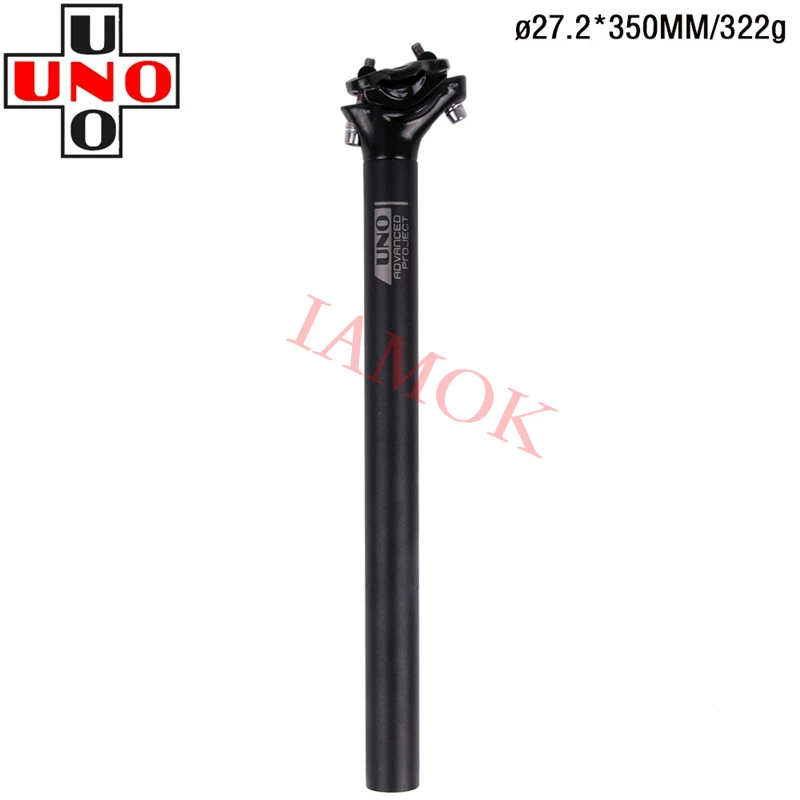 

UNO Bicycle Black/Silver Seat Post 350mm Iamok Bike Parts 27.2/30.9/31.6mm Rear Wave Seatpost