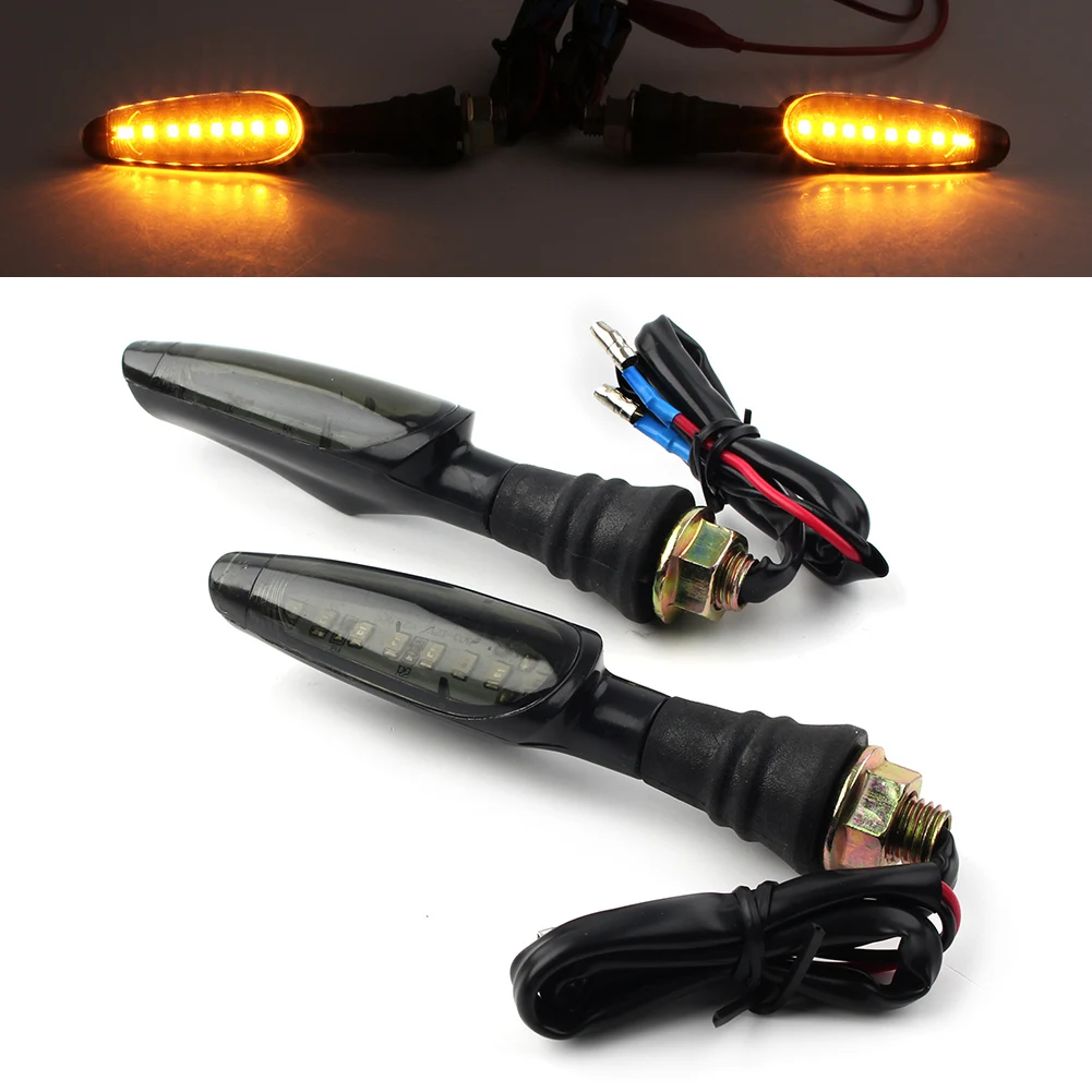 Мотоцикл Дым Lense Сигналы поворота светильник s 2шт светодиодный Янтарный