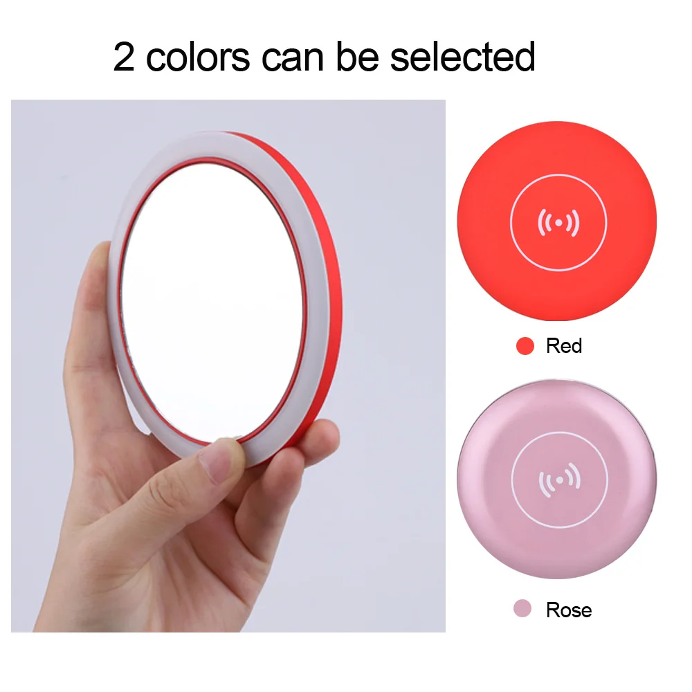 Светодиодный зеркальный светильник беспроводное зарядное устройство Qi с USB