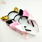 Красивый маскарад Хэллоуин кошачьи уши косплей кошачьи уши аниме костюм для вечеринки галстук-бабочка колокольчик головной убор повязка на голову аниме