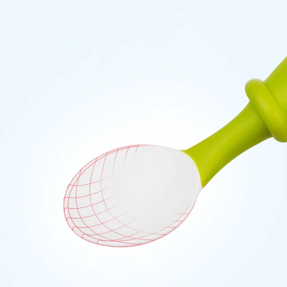 

2 Pcs/1 Set Childrens Fork and Spoon Set Bending Cutlery Baby Practice Training Feeding Tableware for Baby Use (Blue/Green)