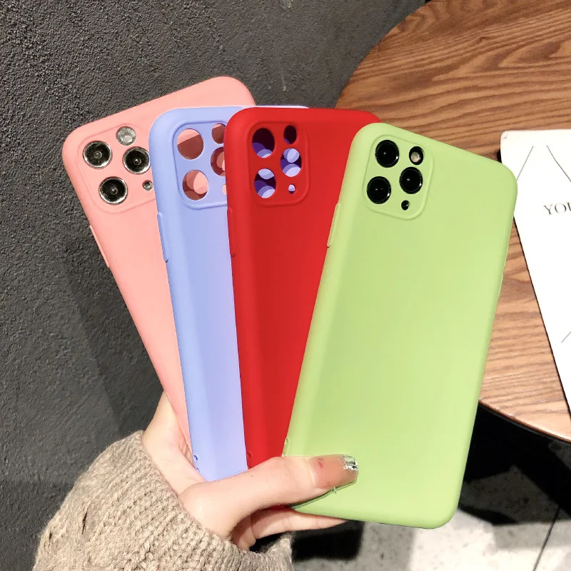 Kowkaka Жидкий чехол для телефона iPhone 11Pro Max простой сплошной цвет защита пушистая