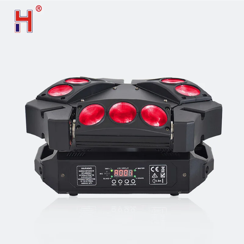 Мини 9X12W движущаяся головка СИД Rgbw цвет Паук голова луч светильник лазерный Dj