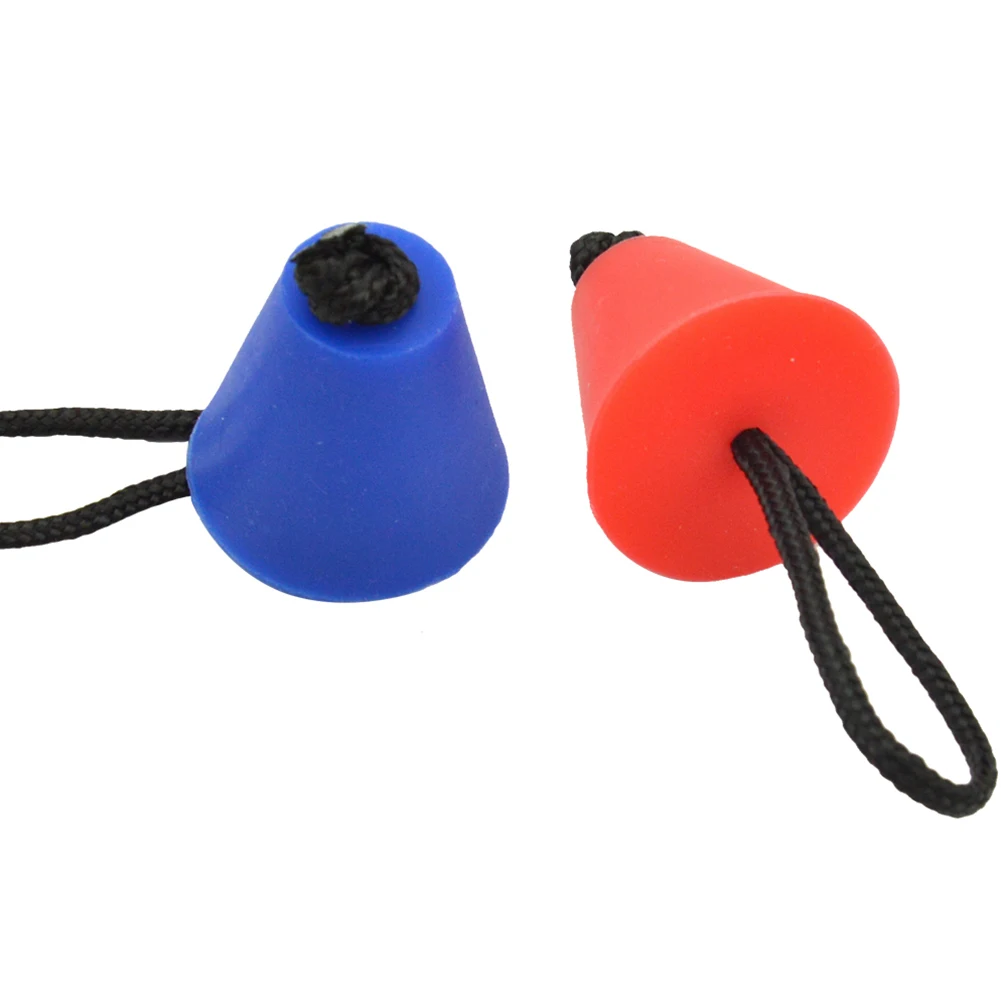 

4pcs Marine Boat Scupper Stopper Portable Durable Practical Classic Kayak Canoe Silicone Drain Holes Plug with Rope