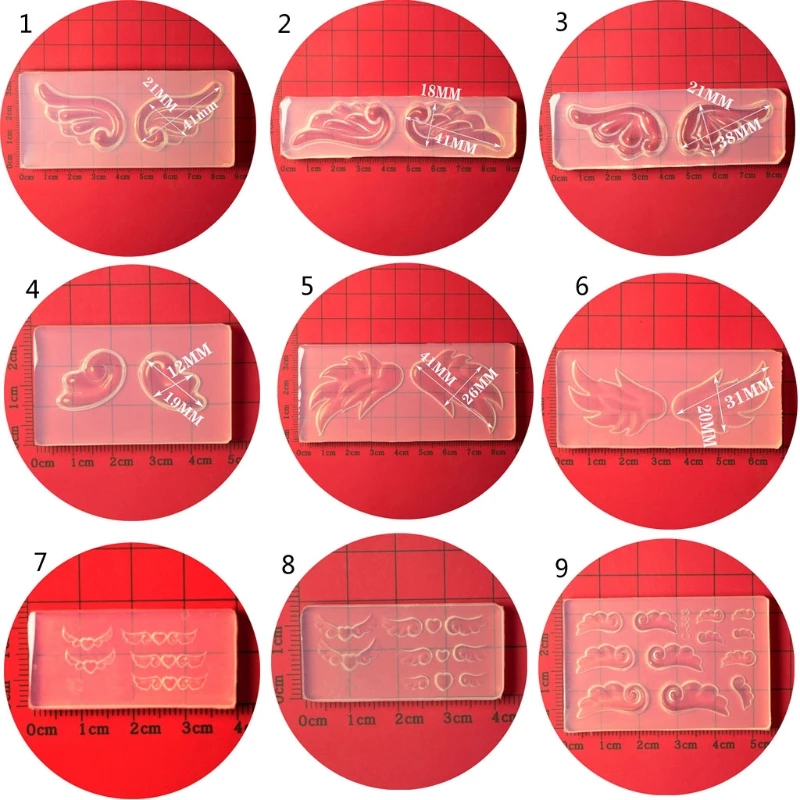 

3D Angel Wing Mold Nails Art Carving Mold for DIY Nail Art Decorations silicone molds Supplies Nail Art Templates Maincure Tool