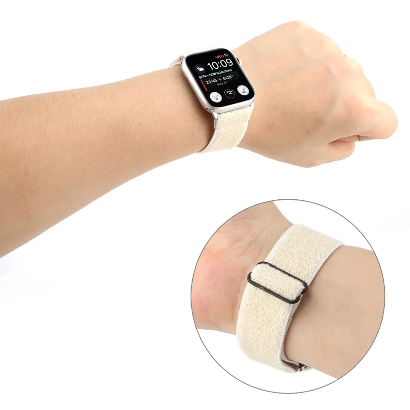 Эластичный нейлоновый ремешок для Apple Watch 6SE 38/40 мм 42/44 Iwatch 5/4/3 2 мужские и женские