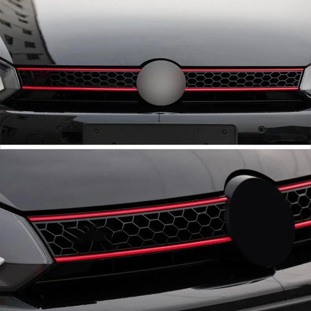 

Car Sticker Strip Reflective Stickers Front Hood Grille Decals Auto Decoration Car Styling For Car Fit for V W Golf 6 7 Tiguan