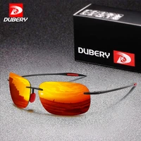 dubery mens rimless sunglasses for men outdoor fishing driving eyewear mirror shades anti reflective sun glasses uv400 oculos 01