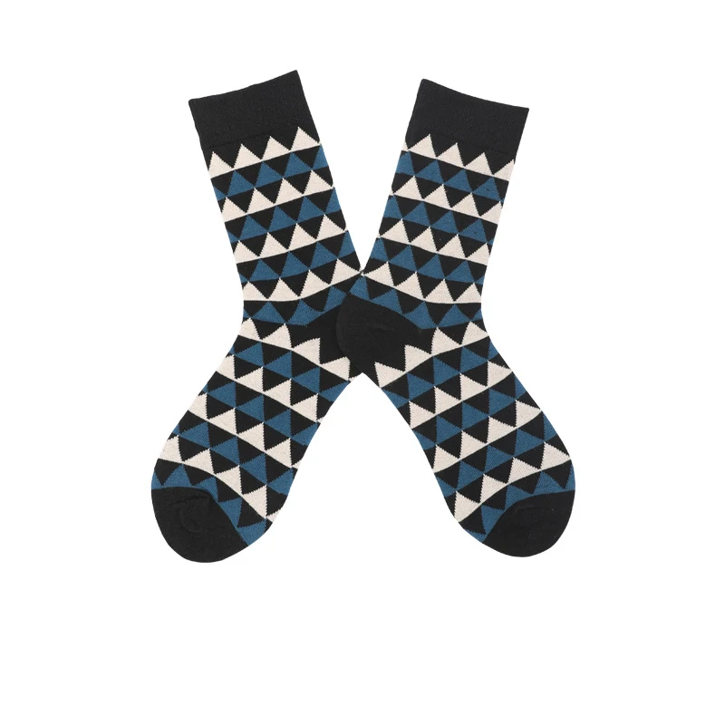

Socks Triangle Pattern Cotton Couple Socks Men and Women Personality Design Korean Style High School Style Street Socks