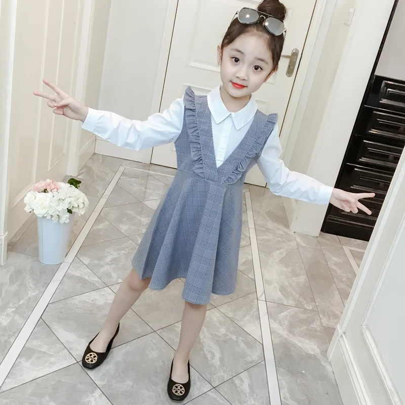

Girls Dress Spring Autumn Plaid Kids Dress For Girls Long Sleeve Clothes Princess Dress Fashion Children Dress 4 6 8 10 12 Years
