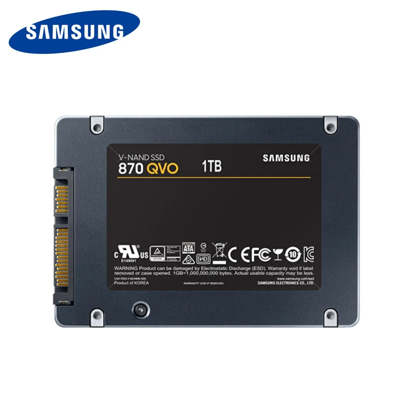 Внутренний твердотельный накопитель SAMSUNG SSD 870 QVO 2 5 дюйма ТБ 4 SATA 3 | Компьютеры и