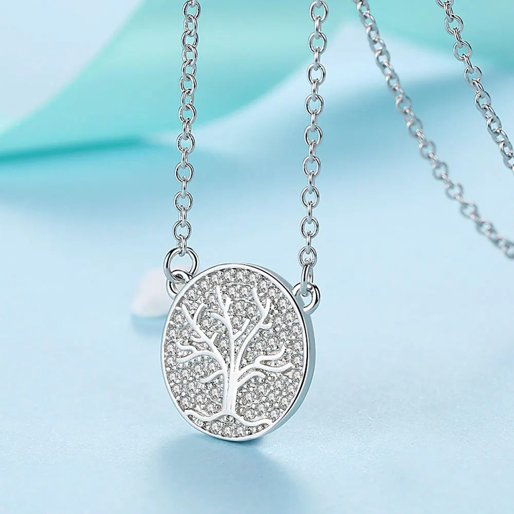Новинка 2020 роскошный кристалл циркон семейное древо жизни круглый кулон