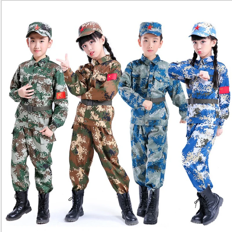Uniforme militar táctico para el Día de los niños, disfraz de camuflaje para adultos, Halloween, chica, traje del ejército de Scout Boy Soldier