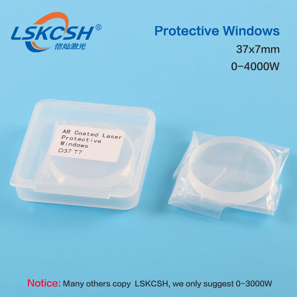 LSKCSH 10pcs/lot Protective Windows Size: 37*7mm Quartz Fused Silica Precitec/Raytools Fiber Laser P0595-58601 D37 d7 0-2000W |