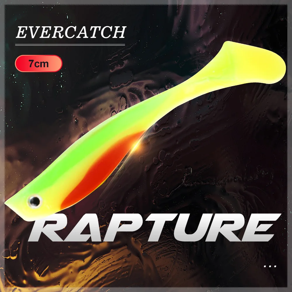 Мягкая силиконовая приманка Evercatch 70 мм для ловли окуня щуки хвоста воблеры