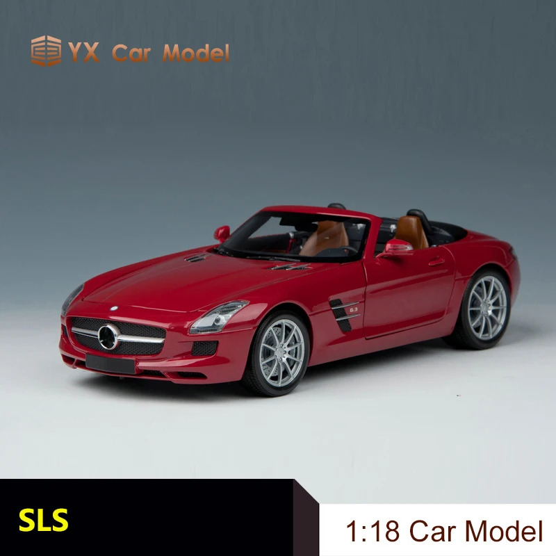 

Литой автомобиль minichamp, модель 1: 18 SLS Gullwing Door, модель автомобиля из сплава, подарок для бега, Подарочная Коллекция (маленький подарок)