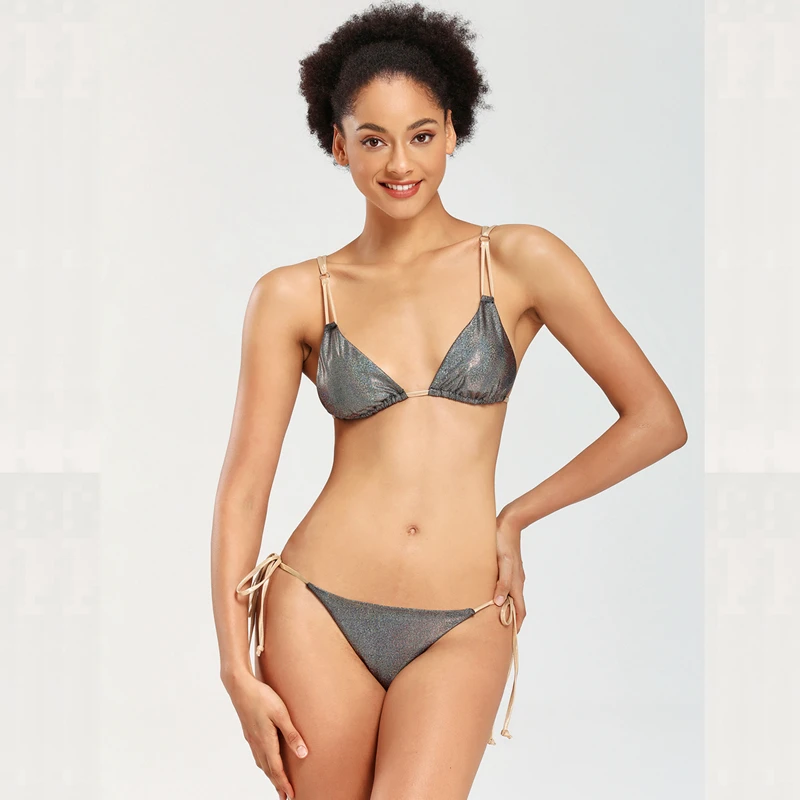 

Autuspin бразильский комплект бикини с низкой талией стринги бандажный Купальник микро Танга сексуальное женское Бикини Модный пляжный женски...