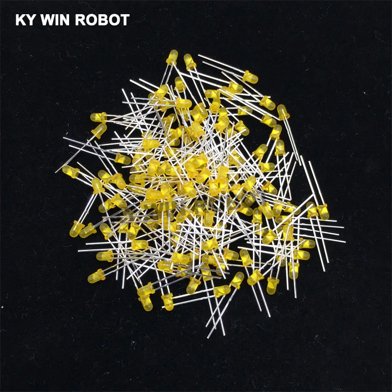 100pcs 3mm LED Diode 3 mm Assorted Kit White Green Red Blue Yellow Orange Pink Purple Warm white DIY Light Emitting Diodes