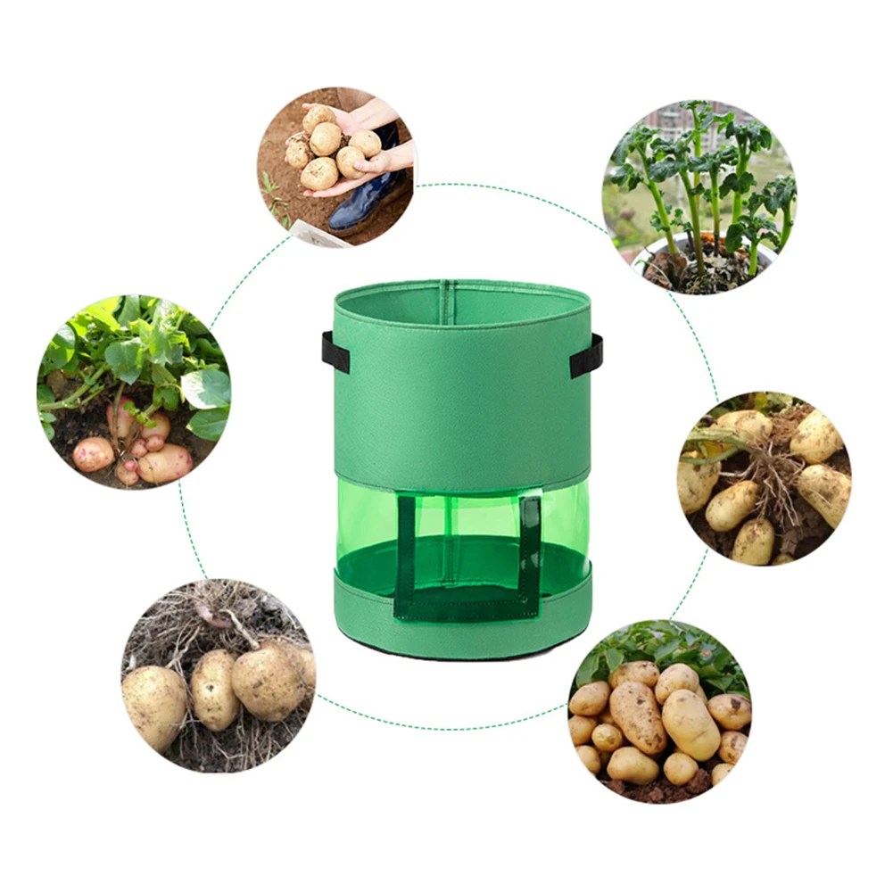 

New Design Plant Planting Bag Grow Bag Potato Planting Bag Container Thicken Garden Pot Supplies Planting Accessories