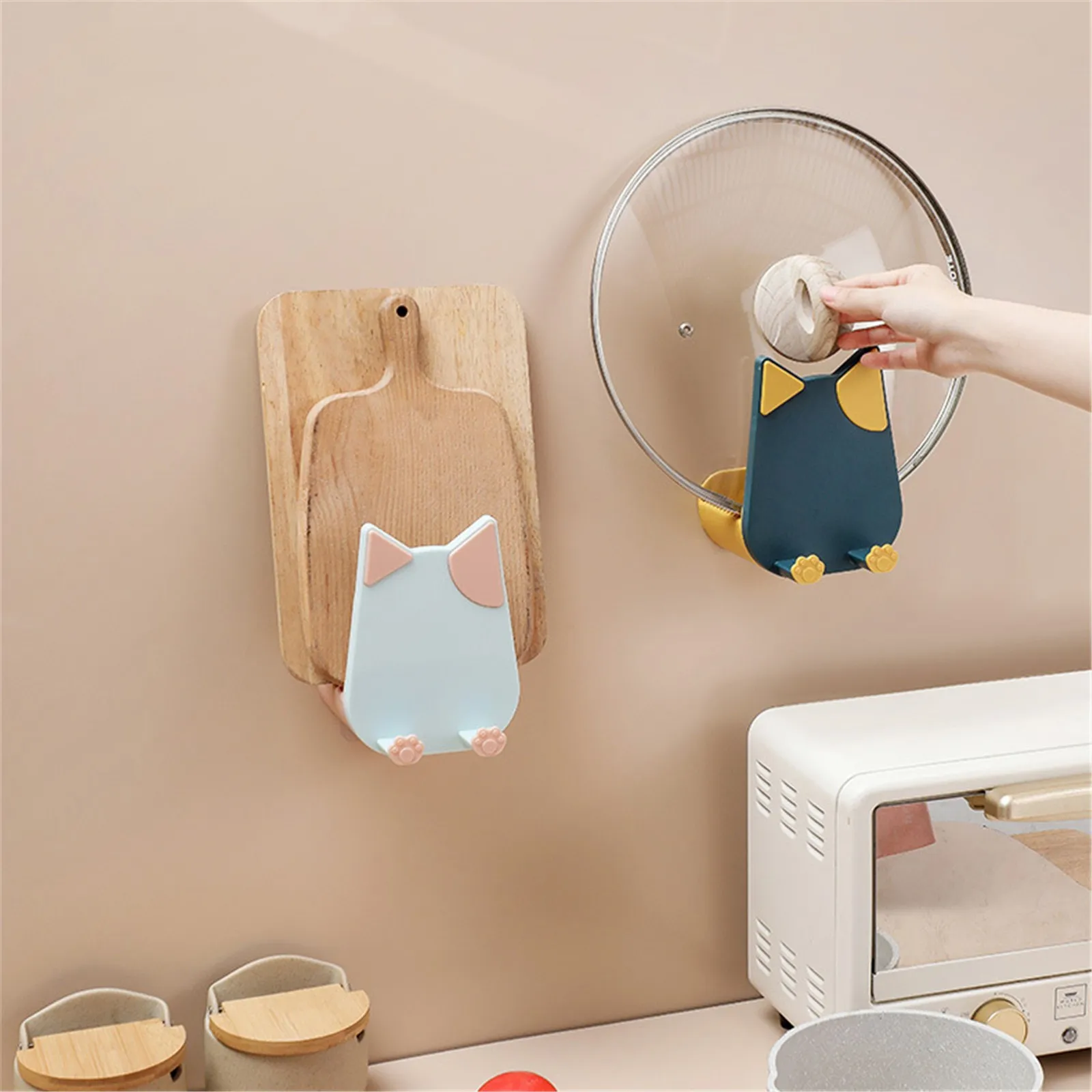 Складной держатель для крышки кастрюли настенный подвесной сковорода крышка